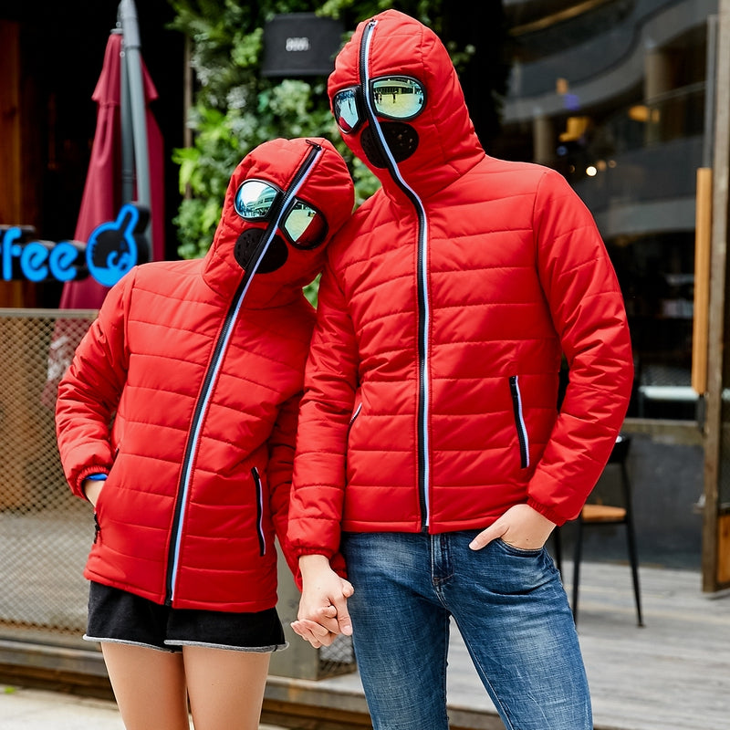 Full Face Cover Hooded Jacket with Glasses - Image 1