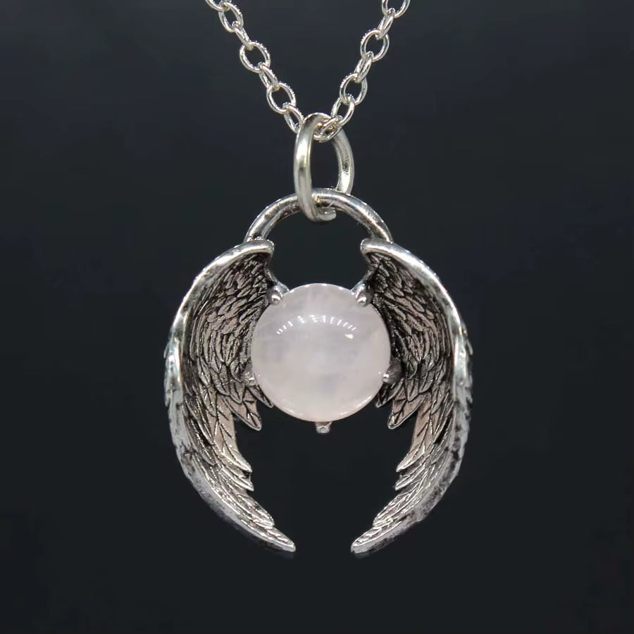 Creative Eagle Wings Feather Glowing Ball Necklace - Image 4