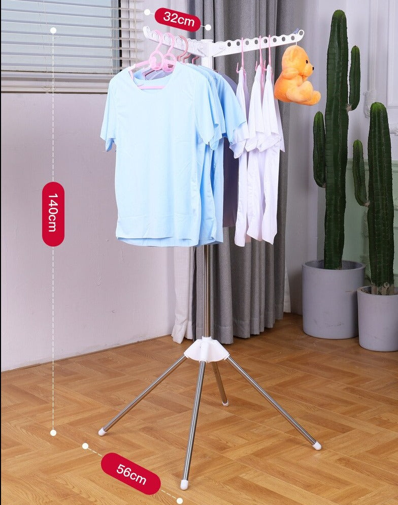 Portable Stainless Steel Triangle Clothes Drying Hanger - Image 2