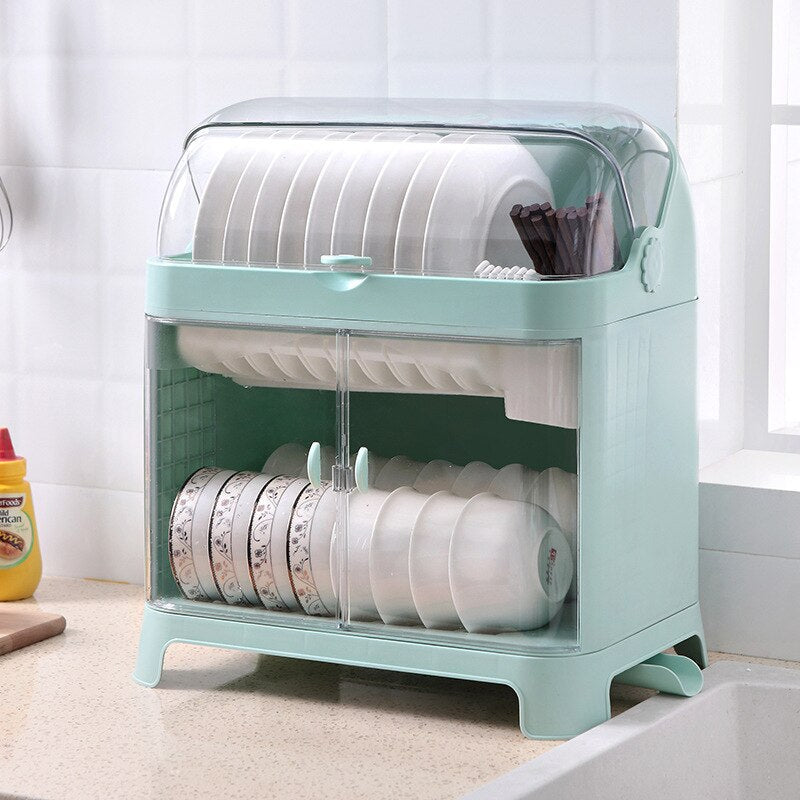 Dustproof Dish Organizer Drying Rack - Image 2