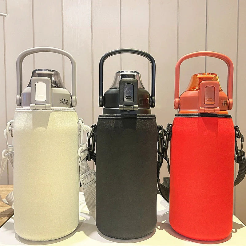 Stainless Steel Built-in Straw Camping Thermos - Image 5