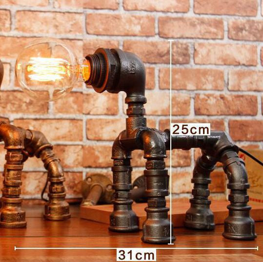 Dog Puppy Iron Pipe Table Lamp - Image 1