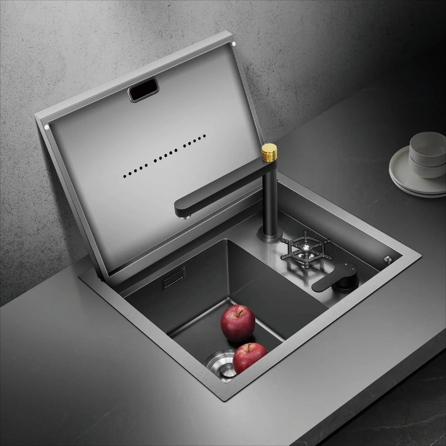 Sleek Multifunctional Cup Washer Modern Hidden Sink - Image 2