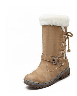 Thick Stylish Colorful Snow Boots for Women - Image 9
