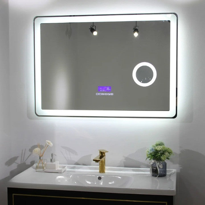 Frameless Smart LED Bluetooth Bathroom Mirror - Image 5