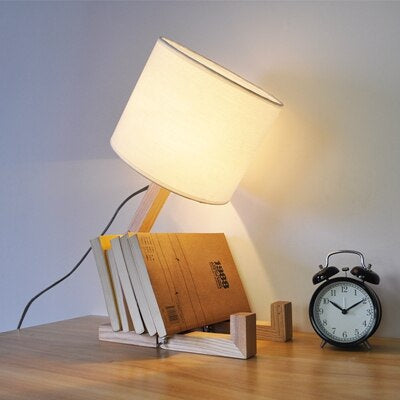 Modern Solid Wood Table Lamp - Image 2