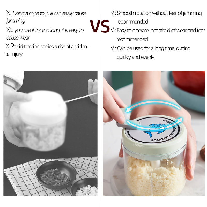 Portable Manual Fast Garlic Vegetable Chopper - Image 4