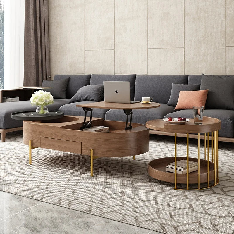 American Style Wooden Nordic Space Saving Coffee Table - Image 2