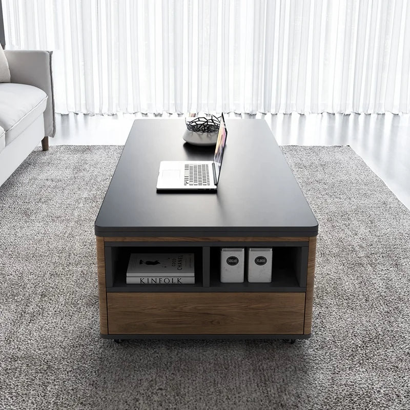 Space Saving Modern Convertible Folding Lift Coffee Table - Image 1
