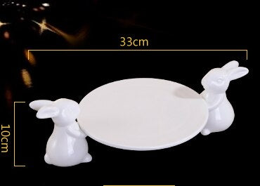 Rabbit Ceramic Dessert Server Tray - Image 9