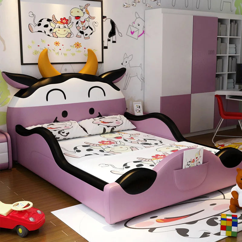 Cute Cow Design Cartoon Playful Kids Bed - Image 1