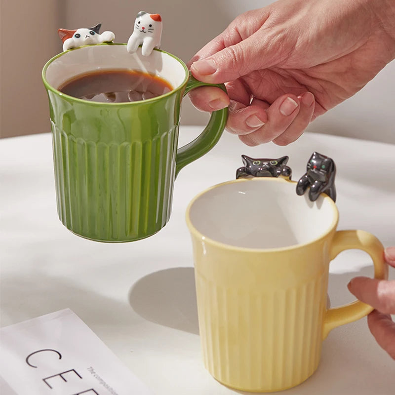 Hanging in There Cat Ceramic Mug - Image 2