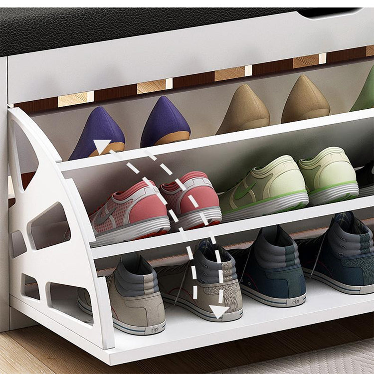 Nordic Wooden Space Saving Shoe Rack Stool - Image 2