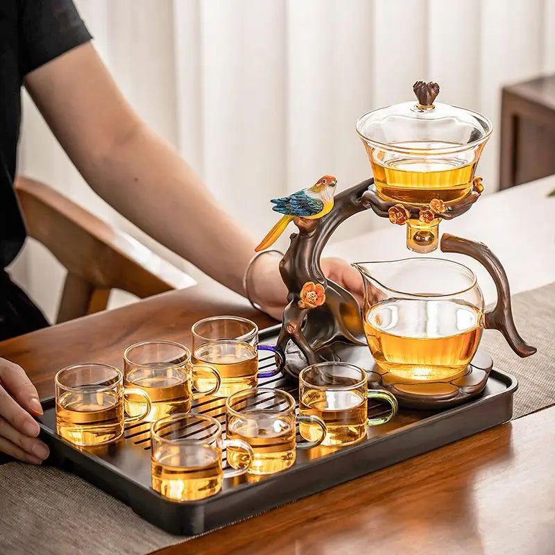 Artistic Bird-Inspired Gongfu Tea Set - Image 2