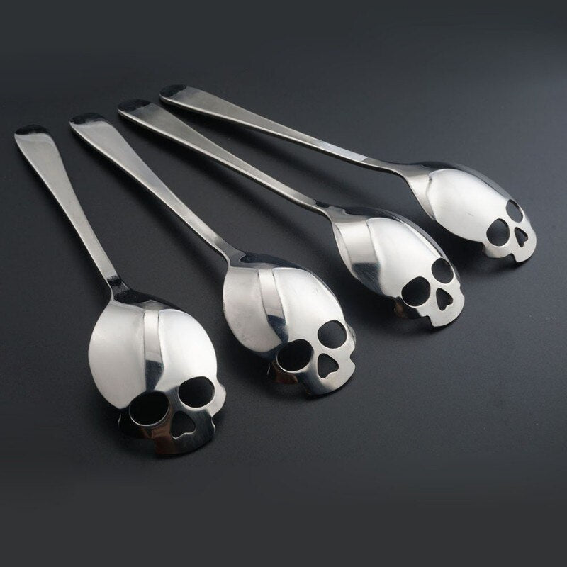 Skull Shaped Stainless Steel Spoon - Image 2