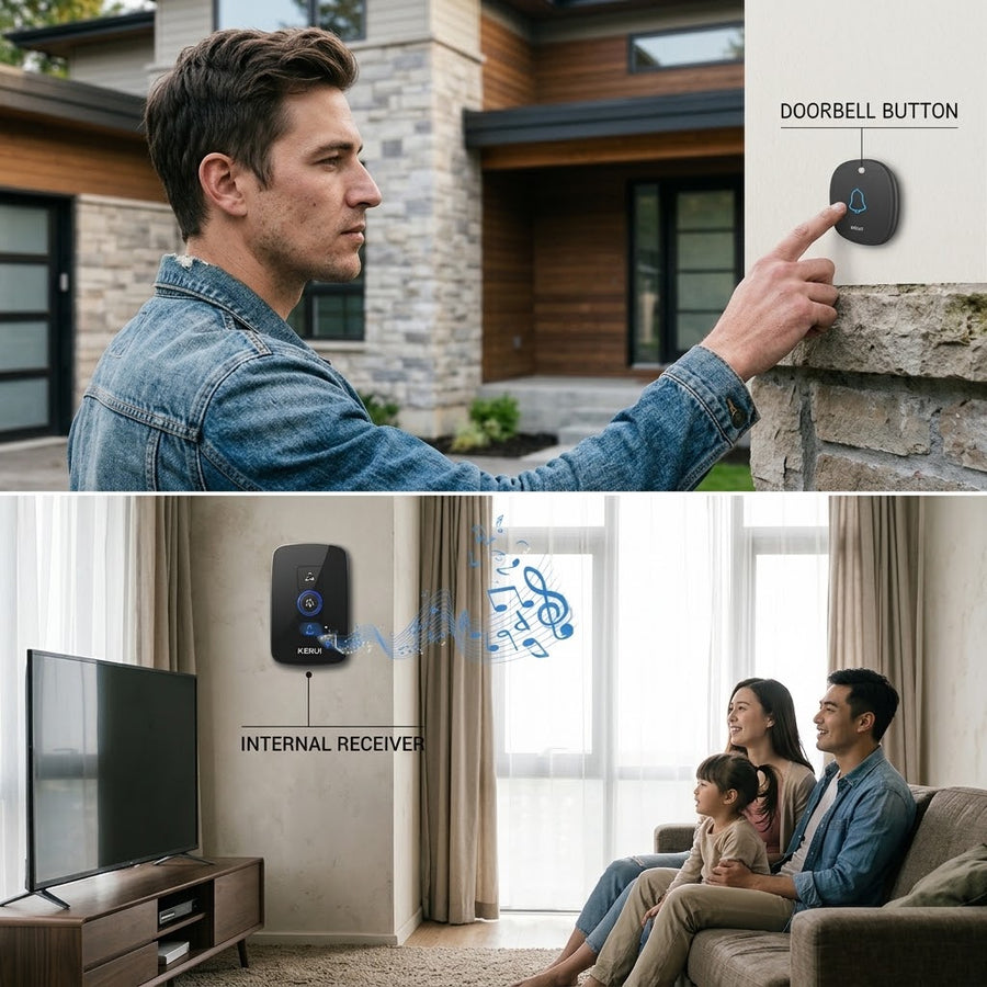 Wireless Waterproof Touch Button Doorbell