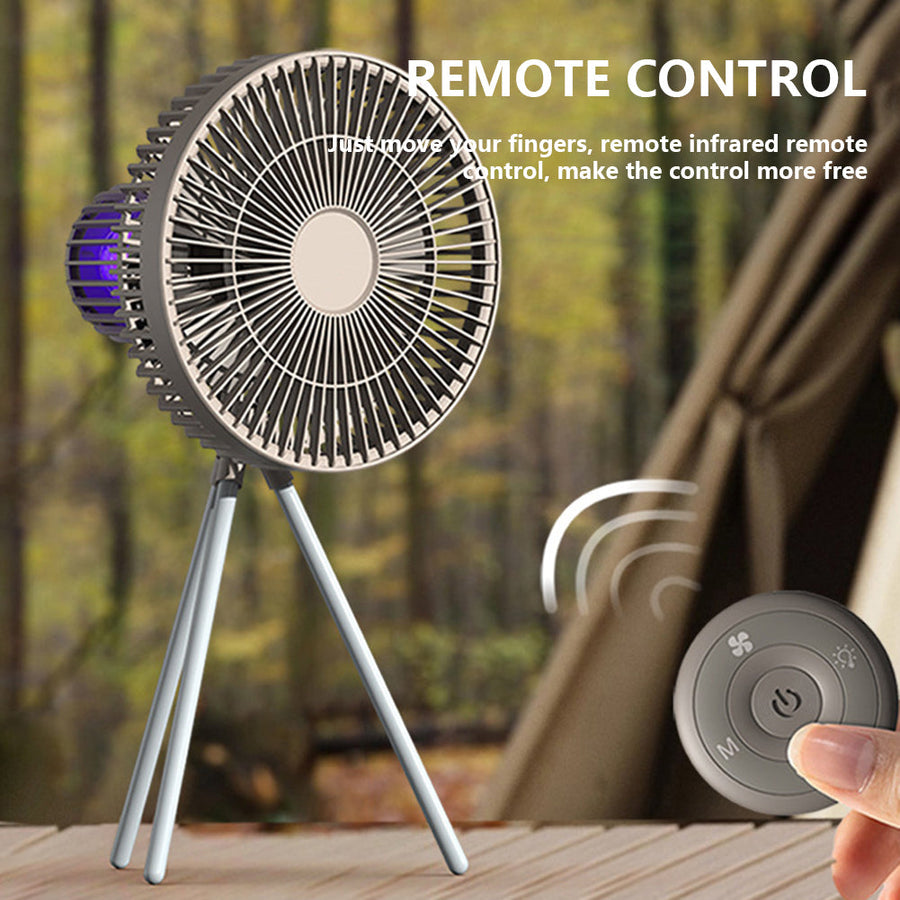 Portable Outdoor Mood Light Rechargeable Fan - Image 2