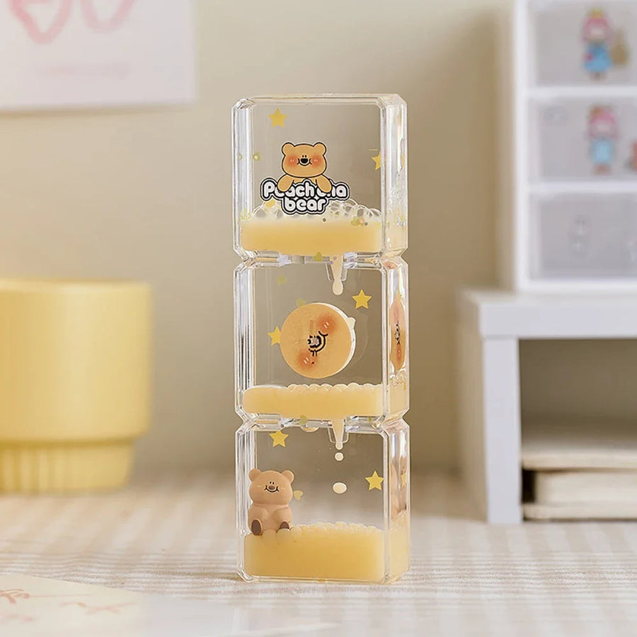 Floral Fantasy Liquid Cartoon Motion Hourglass - Image 1