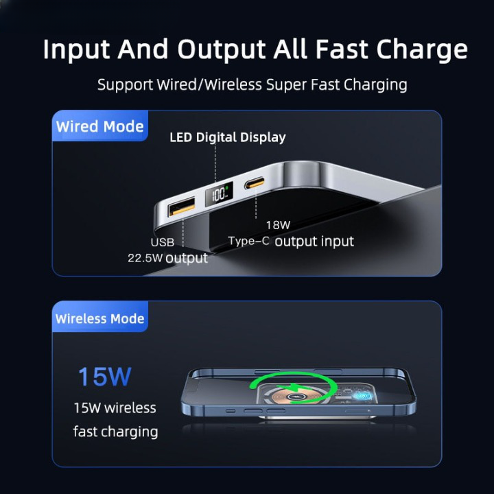 Transparent Magnetic Mini Wireless Power Bank - Image 2