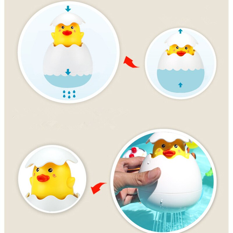 Water Sprinkler Egg Shape Baby Bath Toy - Image 2