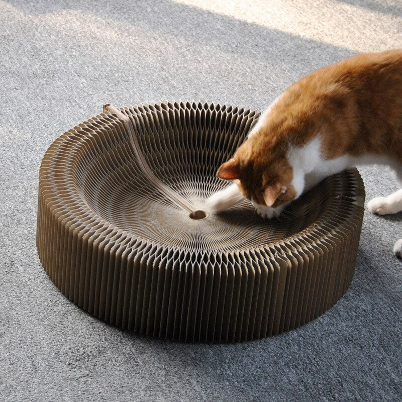 Cat Scratcher Board Accordion Bed - Image 1