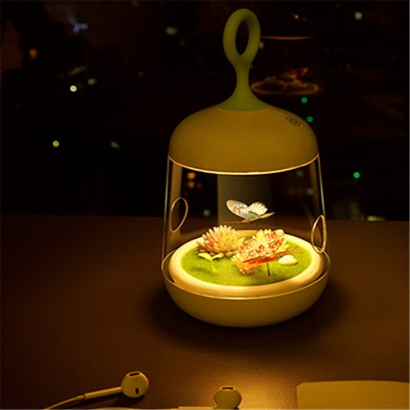 Novelty USB Charging LED Colorful Micro-landscape Plant Light - Image 6