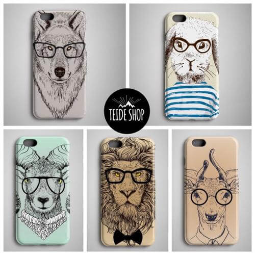 Geometric White Tiger iPhone 8 Plus Case iPhone 8 - Image 3