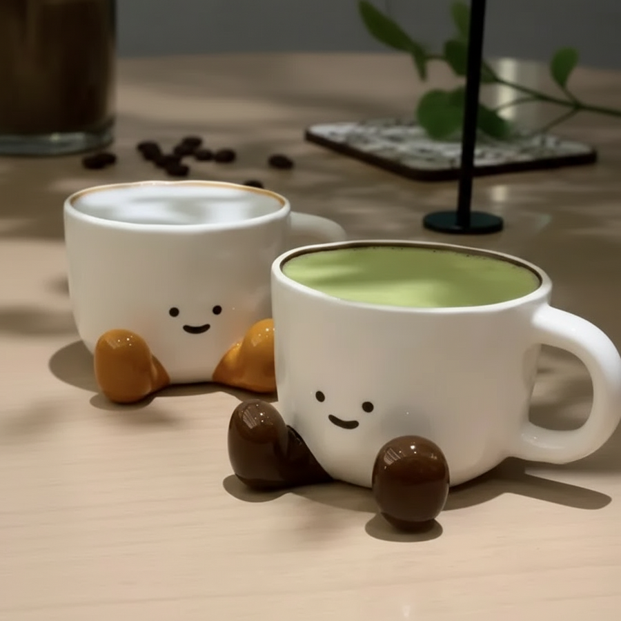 Happy Cute Face Ceramic Mug - Image 2
