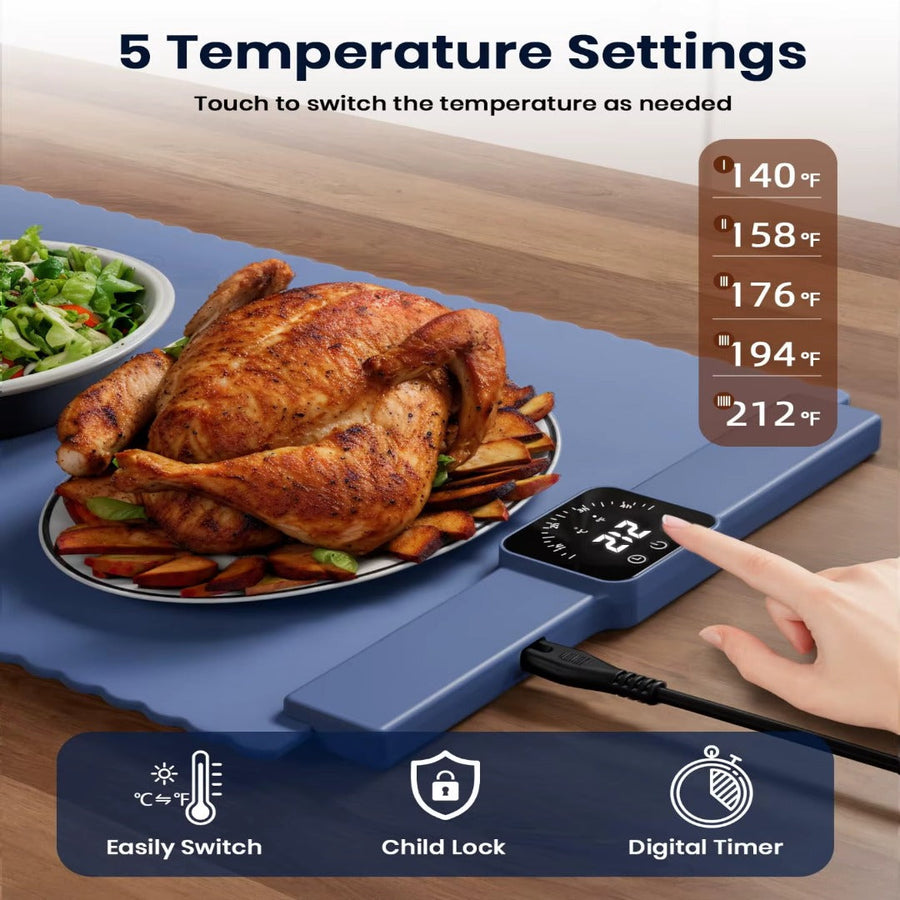 Safe Heat Roll-Up Electric Food Warmer Mat - Image 1