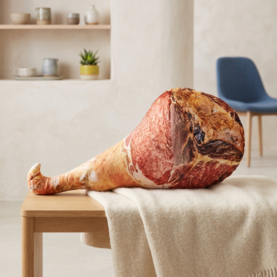 Rib Eye Realistic Ham Plush Sofa Pillow