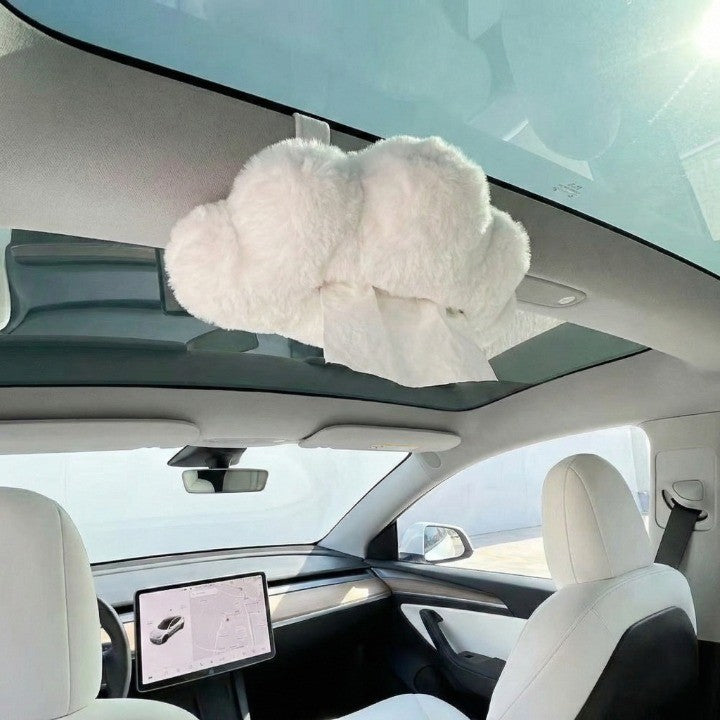 Cloud Shape Hanging Car Tissue Box - Image 2