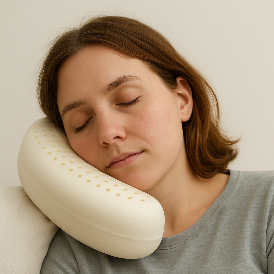 Natural Latex Breathable U-Shaped Neck Pillow - Image 5