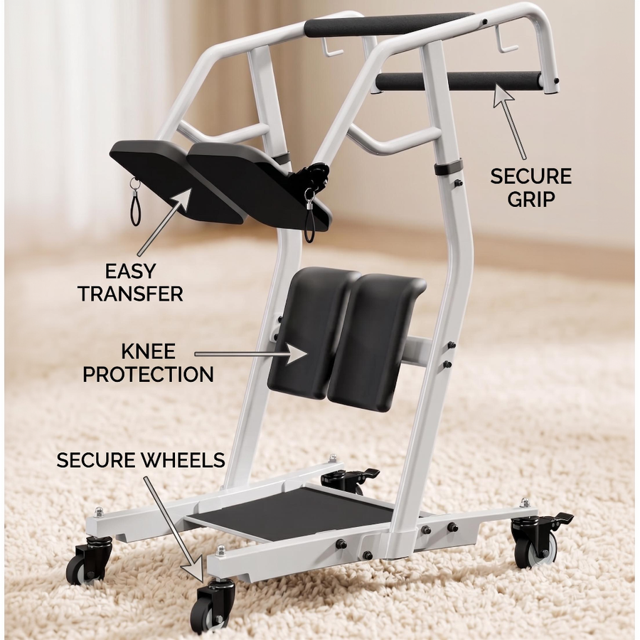 Ergonomic Patient Lift Assist Transfer Wheelchair - Image 7