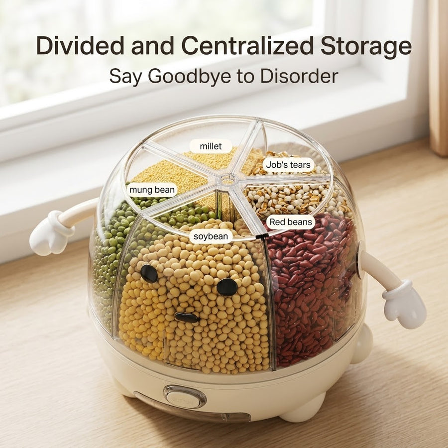 Dry Store Rotating Grain Cereal Dispenser Storage