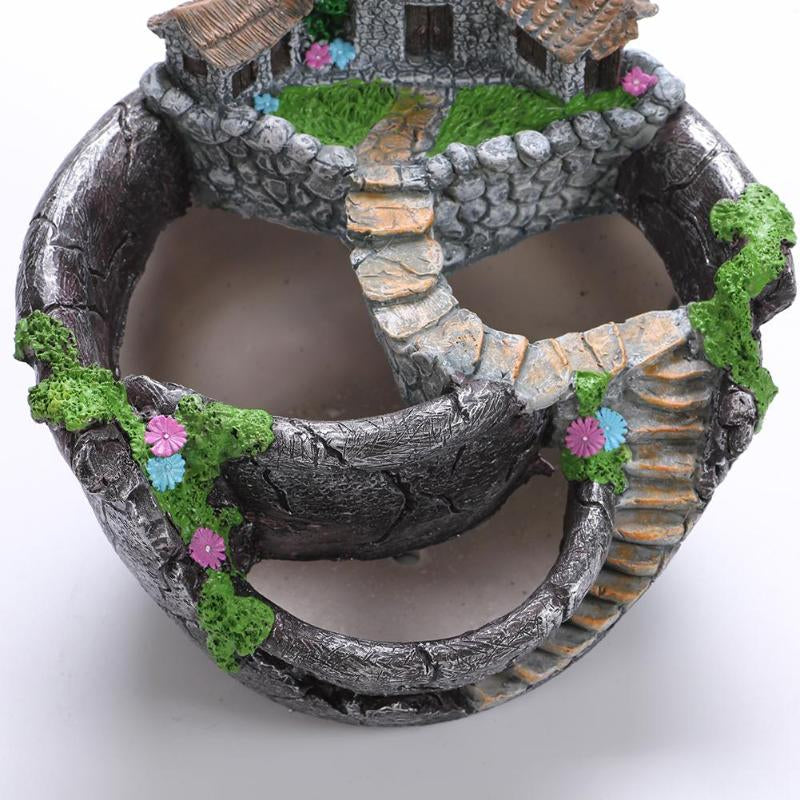 Fairy Garden Flower House Pot Lamp - Image 1