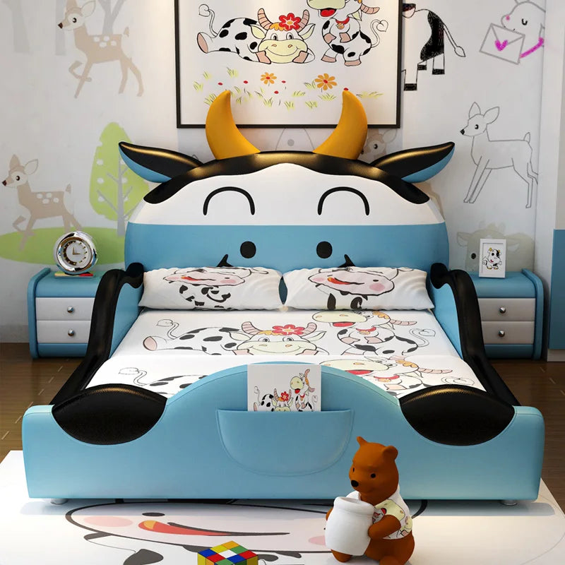 Cute Cow Design Cartoon Playful Kids Bed - Image 2