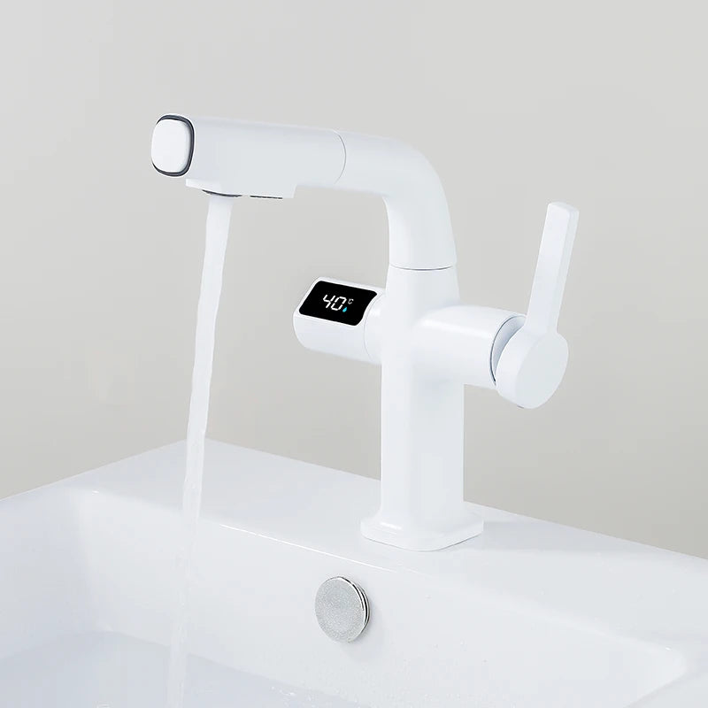 Elegant House Brass Aqua View Bathroom Digital Faucet - Image 9