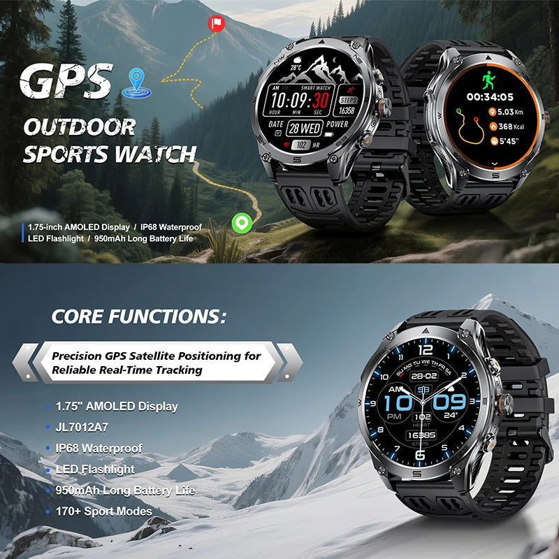 Advanced Sports GPS Waterproof Fitness Tracker Smartwatch - Image 3