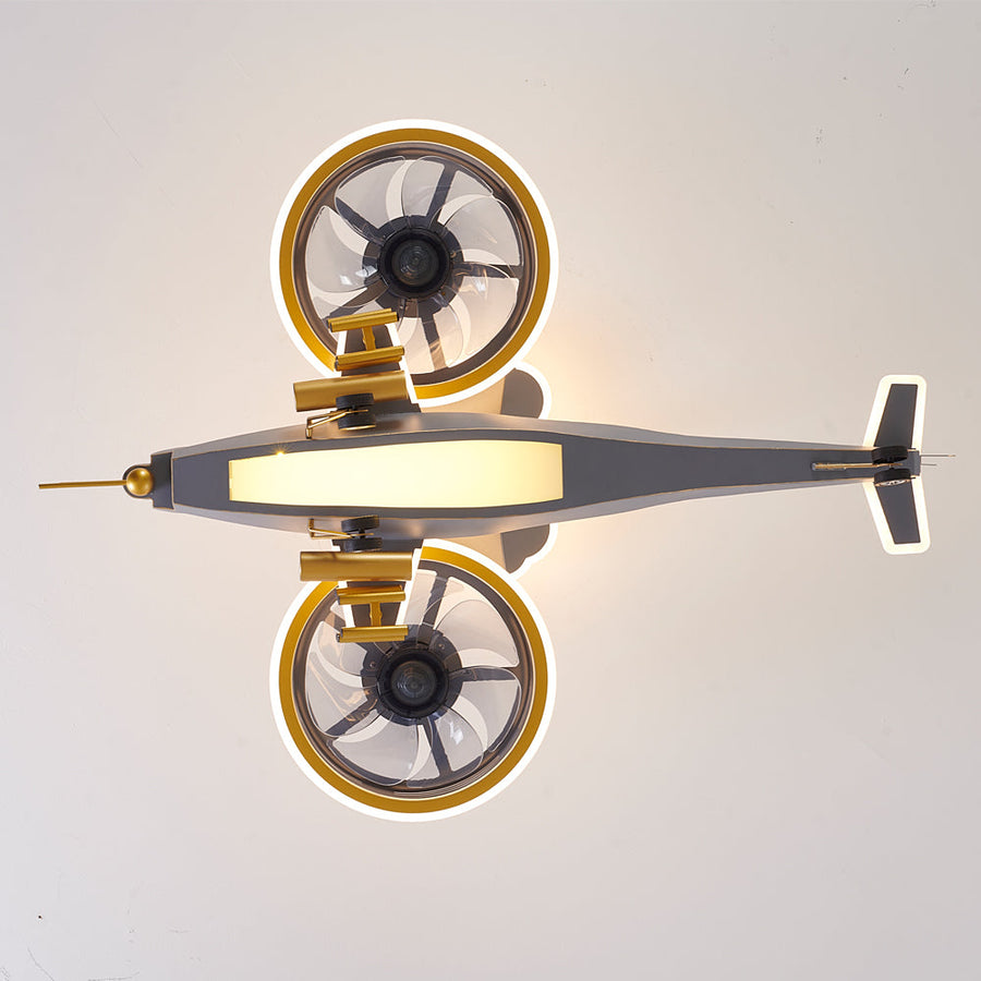 Sky Hero Helicopter LED Fan Lamp - Image 7