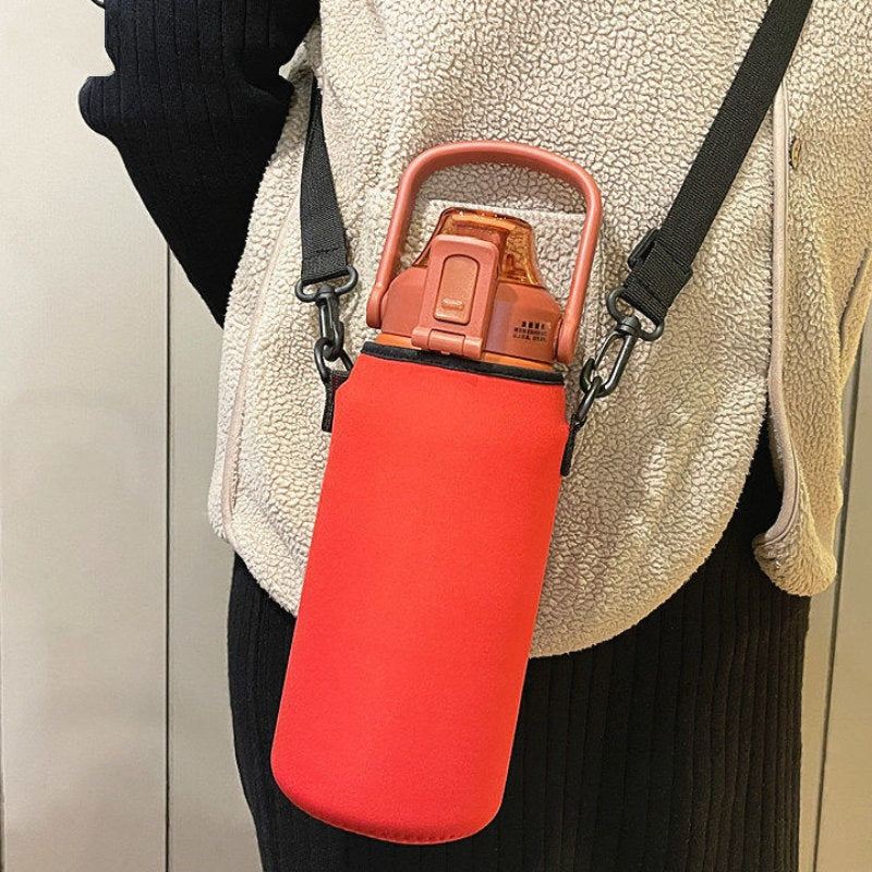 Stainless Steel Built-in Straw Camping Thermos - Image 1