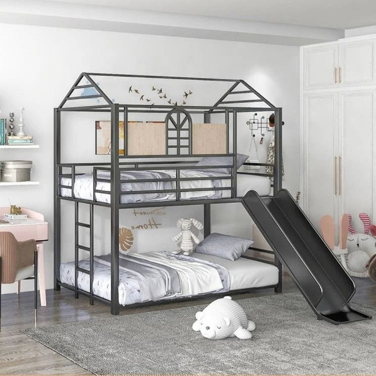 Loft-Style House Roof Frame Playhouse Bunk Bed - Image 4