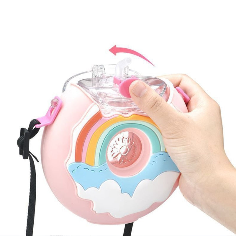 Cute Cartoon Built-in Straw Water Bottle - Image 6