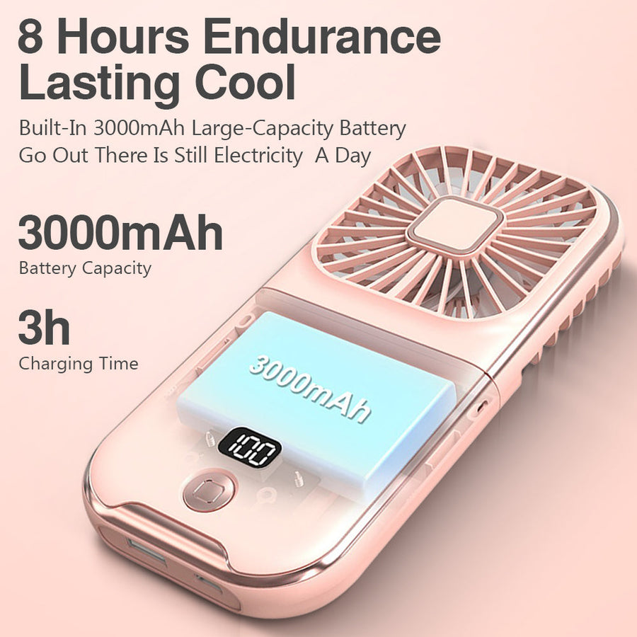 Portable Rechargeable Magic Phone Holder Cooling Fan - Image 1