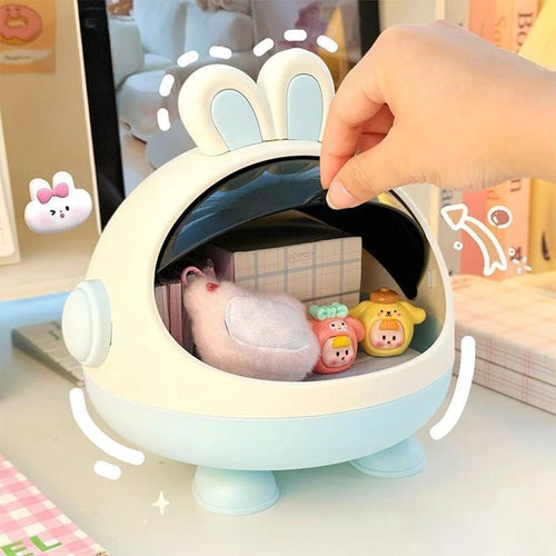 Mini Rabbit Desktop Storage Trash Bin - Image 0