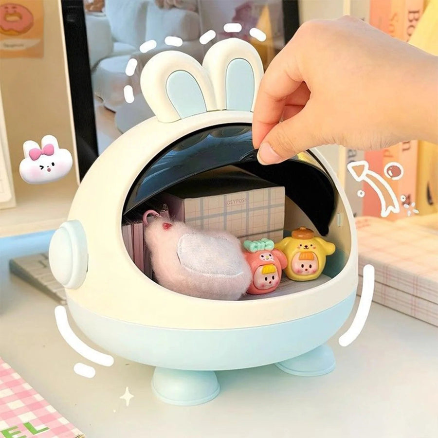 Mini Rabbit Desktop Storage Trash Bin - Image 0