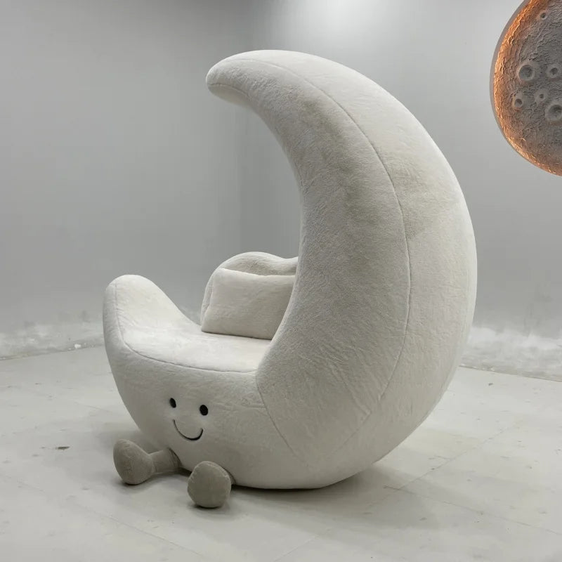 Crescent Cute Moon Plush Lounge Chair - Image 2
