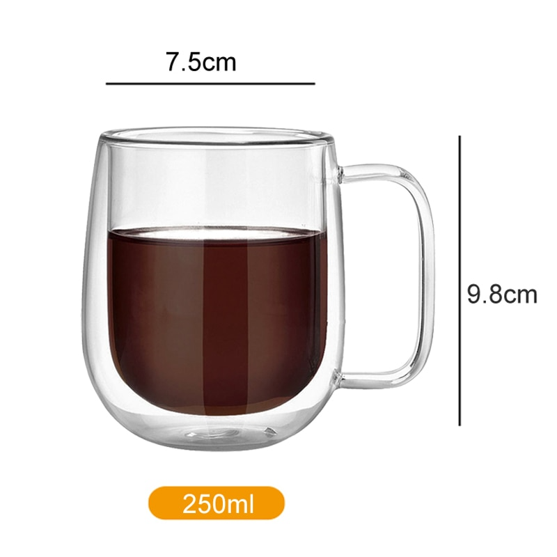 Handmade Double Thermal Insulated Glass Mug - Image 5