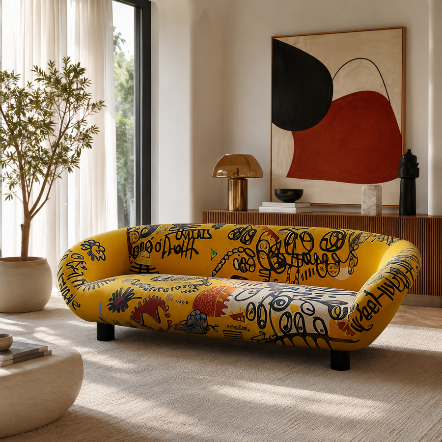Studio Floor Artistic Print Oversized Lounge Sofa