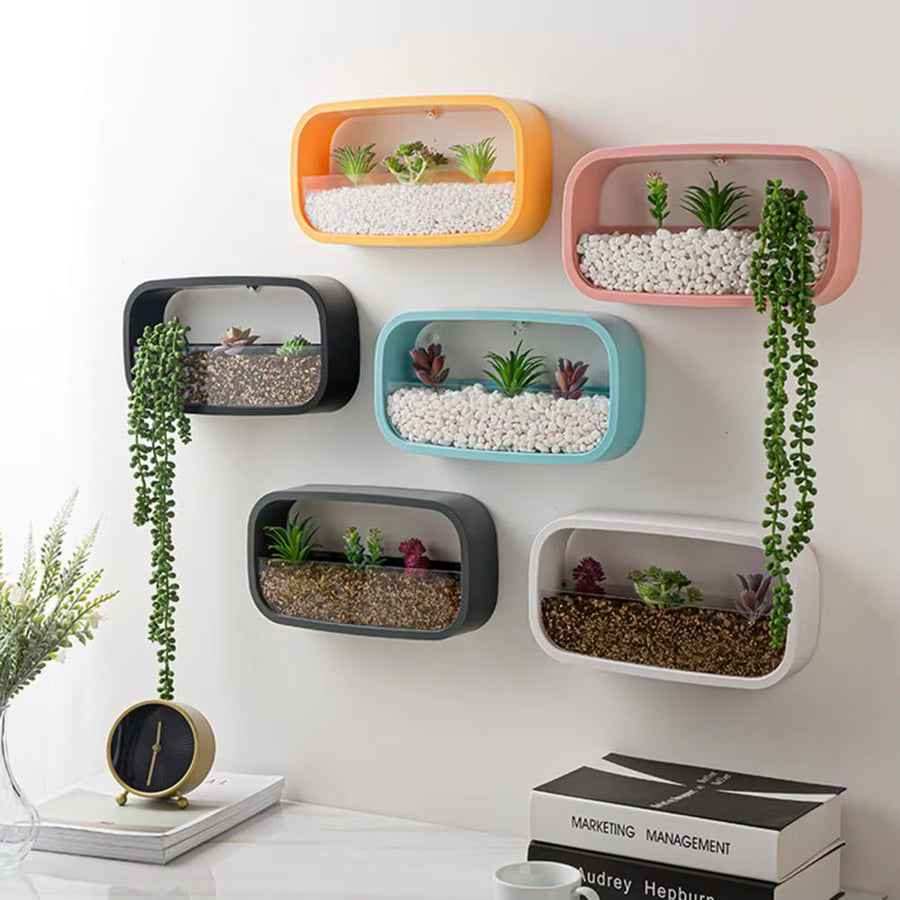 Geometric Diamond Wall Vase Shelf - Image 1