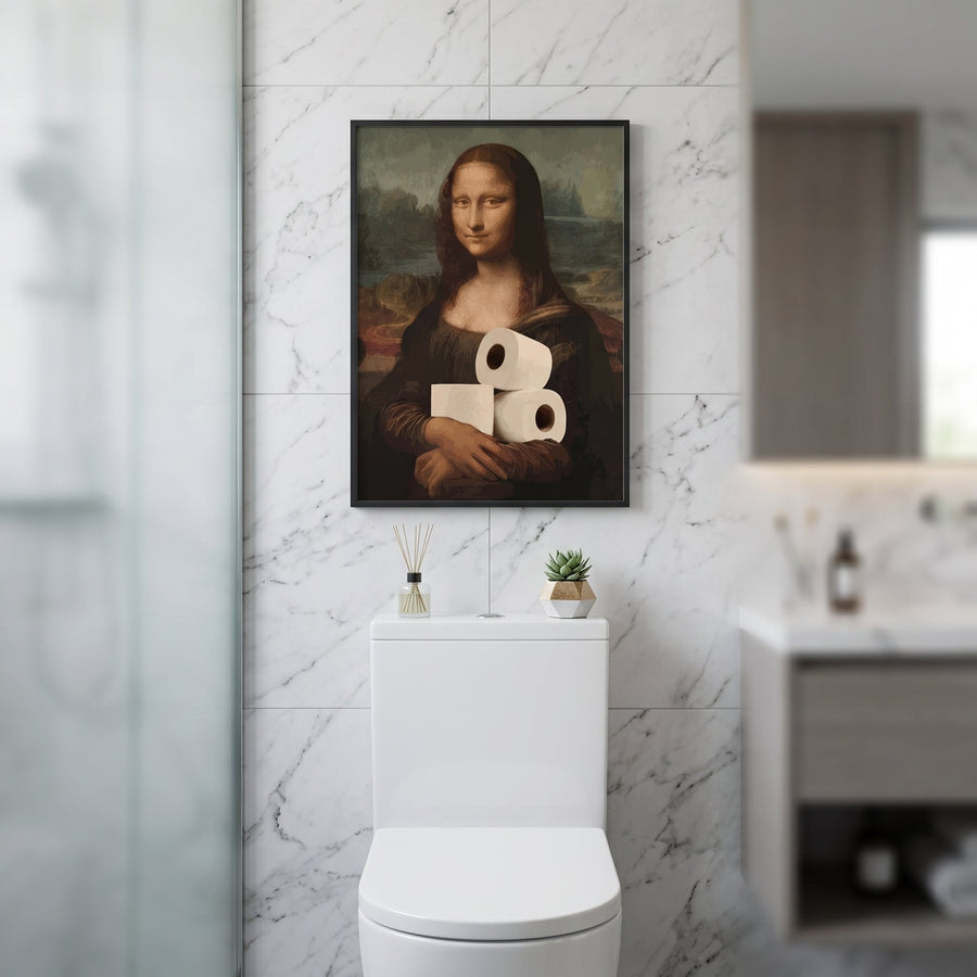 Restroom Renaissance Quirky Parody Bathroom Art Poster - Image 7
